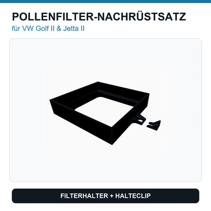 Pollenfilter Nachrüstsatz Innen für Allergiker VW Golf II MK2 Jetta 2