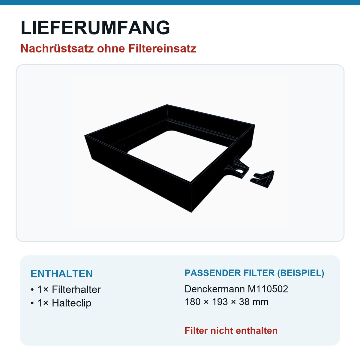 Pollenfilter Nachrüstsatz Innen für Allergiker VW Golf II MK2 Jetta 2