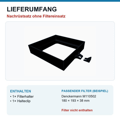 Pollenfilter Nachrüstsatz Innen für Allergiker VW Golf II MK2 Jetta 2
