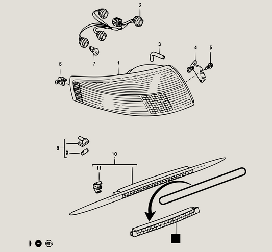 "Tight-Braking"  Dichtung für Porsche 911 996 TPU Gummidichtung Dritte Bremsleuchte 3. Bremslicht