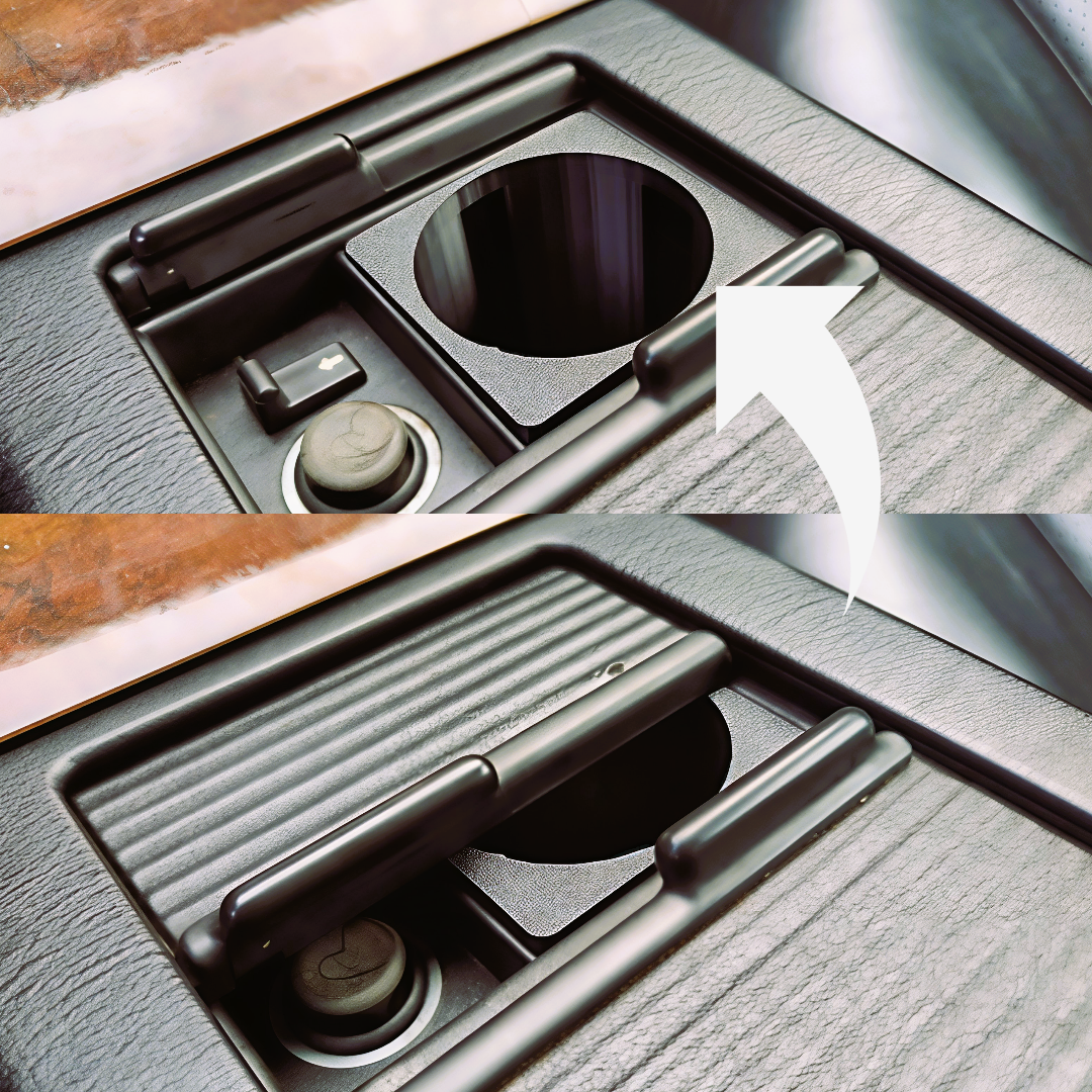 "Sip-n-Hide" Aschenbecher Getränkehalter Becherhalter für R129 SL500 SL320 AMG 300SL 500SL