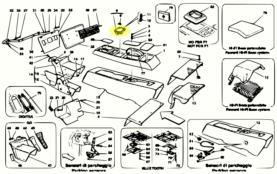 Für Ferrari 360 F430 550 Aschenbecher Einsatz Youngtimer Ersatz 67505800 OEM+